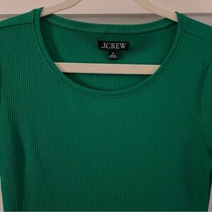 J.Crew Women’s Emerald Ribbed Knit Top Sz Medium
